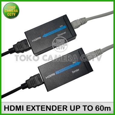 HDMI EXTENDER SAMBUNGAN HDMI CONVETER HDMI TO LAN CAT5E CAT6 60M