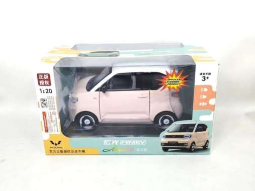 Diecast Miniatur Mobil Wuling Macaron Mini EV Skala 1:20 Pink