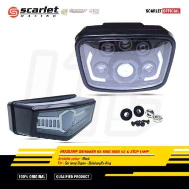 Scarlet LTC - Lampu set Rx King depan Headlamp LED 5569 Belakang Stop Lamp 5453 Blue