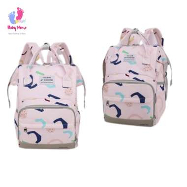 Tas Mommy Ransel Besar Tas Bayi Multifungsi Diapers Bag PINK