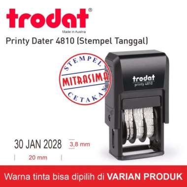 Stempel Trodat 4810 ( Printy dater - Stempel tanggal ) Hijau