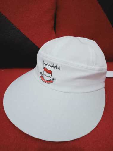 Topi Haji Dan Umroh Wanita Caddy Bordir Haji Indonesia Topi Golf Visor Putih Pelindung Sinar UV