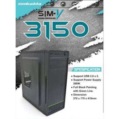 Casing Simbadda Sim-V Casing PC Komputer Simbadda Sim V 3150 Case + PSU 380Watt
