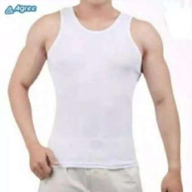 SINGLET AGREE DEWASA /KAOS DALAM PRIA AGREE/KAOS DALAM COWOK L Putih