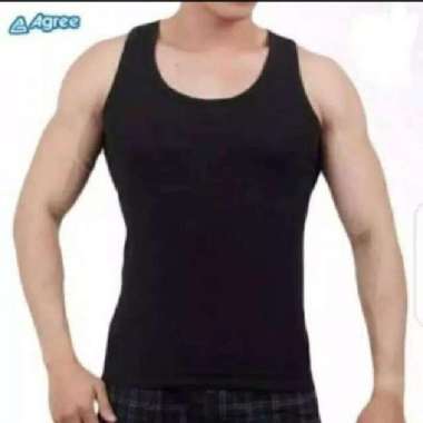 SINGLET AGREE DEWASA /KAOS DALAM PRIA AGREE/KAOS DALAM COWOK L Hitam