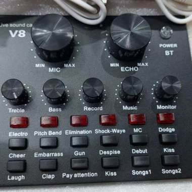 Soundcard Soundqueen V8 Original Mixer Audio Interface Usb External Multicolor