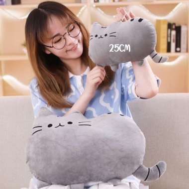 Boneka Bantal Plush Toy Karakter Kucing IMPORT - 25Cm merah muda