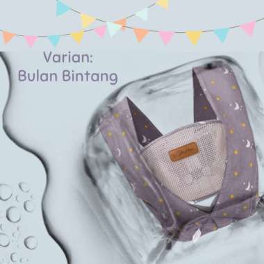 ZS Gendongan Bayi Depan Baby Carrier Premium Quality Motif Ergonomis - Bulan Bintang Bulan Bintang