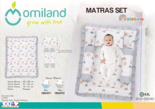 ZS Omiland Baby Mattress Matras Bayi Set Bantal Guling Rainbow OB24171 - PANDA PANDA