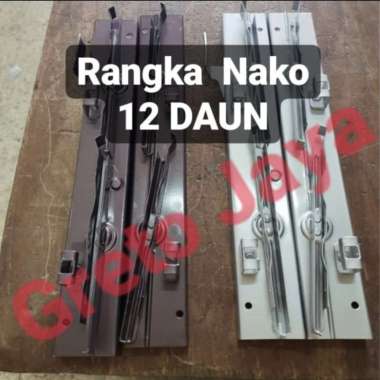 ( 12 Daun ) Bingkai Nako Jendela Kisi Besi Rangka Kaca Teralis Tralis CIKO COKLAT