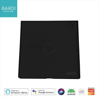 BARDI Smart Wall Switch EU 1 Gang - Black Hitam