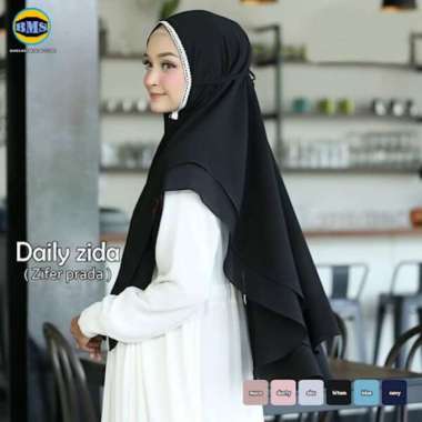 KHIMAR SYARI CERUTY BERGO DAILY ZIDA KERUDUNG HIJAB JILBAB BERGO HITAM