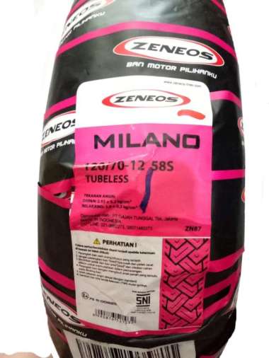 Ban ZENEOS 120/70-12 MILANO ZN 87 TUBELESS VESPA, SPRINT, SCOOPY FI BARU