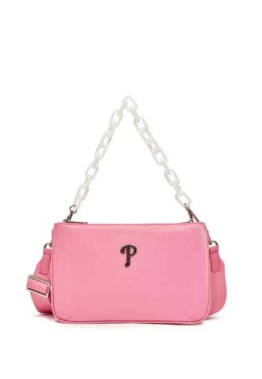 MLB Chain Strap Nylon Cross Bag Philadelpia Phillies Pink