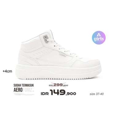 Aerostreet 37-40 Livy Putih Putih - Sepatu Sneakers Wanita 38