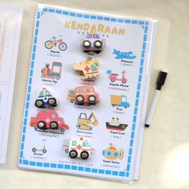 Worksheet Tematik Kendaraan - Lembar Kerja Aktivias Anak Paud Vehicle