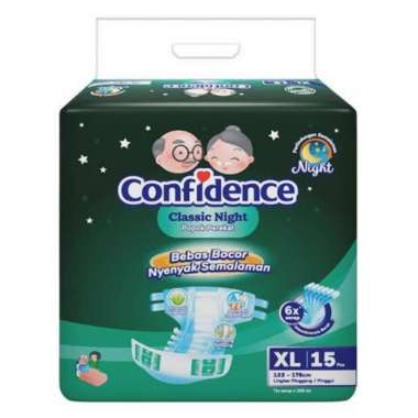 Promo Harga Confidence Adult Diapers Classic Night XL15 15 pcs - Blibli
