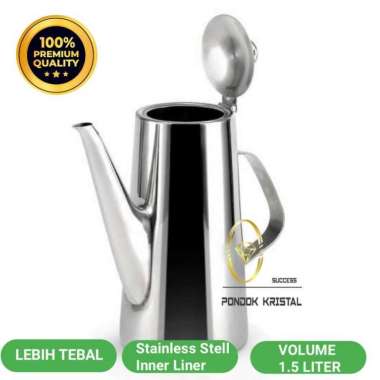 Teko Stainless Teko Thai Tea Teko Dum Dum 2 liter/Eskan Kopi tehTebal 1.5 Liter