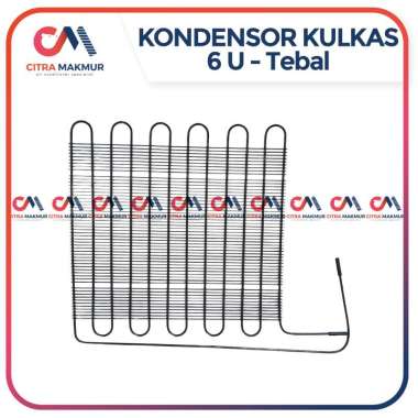 Kondensor Kulkas 1 Pintu 6U 6 U Kawat Tebal Freezer Aqua Toshiba GEA Besi Hitam Belakang Evaporator
