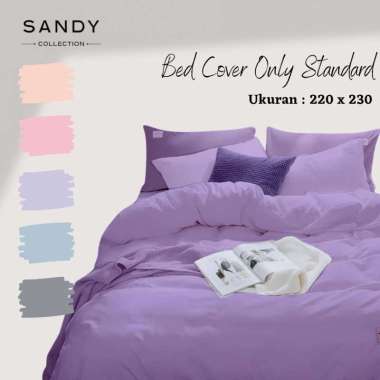 Bedcover Only/ Bedcover Saja Sandy Collection Polos Ukuran Dewasa 210x230cm Peanut