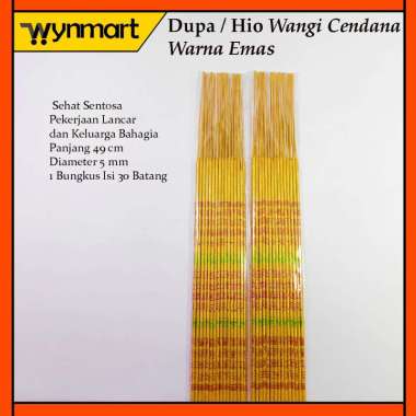 Hio Wangi Cendana Warna Emas Tulisan china Minim Asap