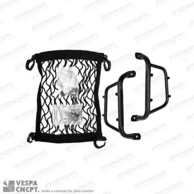 Bracket Cover Aki Cnc Black Rak Helm Barang Vespa Sprint Primavera