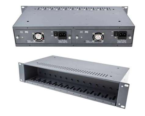 HSAirPo HS-CM1402AC-DC Rack HTB 14 Slot / Rak 14 Sot 2U Media Fiber Converter