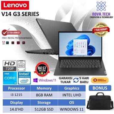 Laptop Lenovo V14 G3 - Intel Core i3 RAM 8GB 512GB SSD WINDOWS 11 14.0FHD 8GB/512SSD