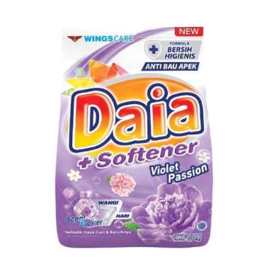 Promo Harga Daia Deterjen Bubuk + Softener Violet 1700 gr - Blibli