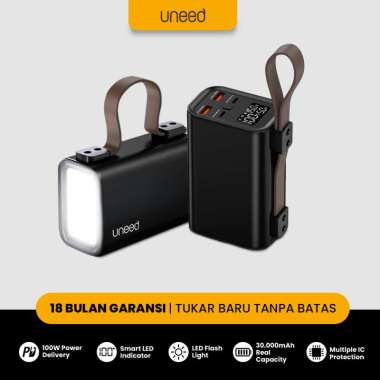 UNEED QuickBox C31 30000mAh Powerbank Support Laptop 100W QC 4.0 PD PPS - UPB154