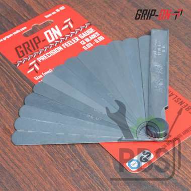 Alat pengukur celah klep Grip-on (0.03mm - 0.60mm) . puler setelan kelep motor . fuller gauge penguk