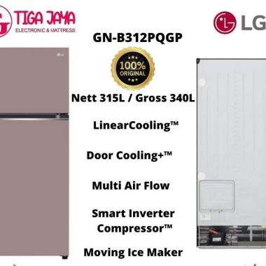 LG GNB312PQGP KULKAS 2 PINTU INVERTER LG GN-B312 LG KULKAS INVERTER 2 PINTU NETT 315L / GROSS 340L G