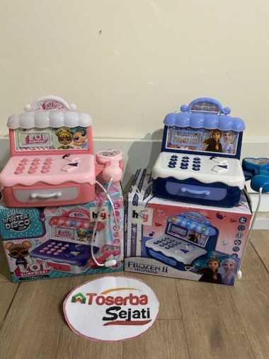 mainan anak telepon telpon mesin kasir frozen lol lampu lagu Multicolor