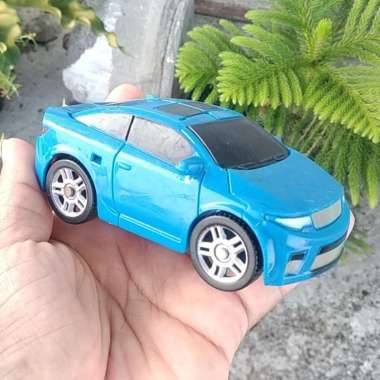 Mainan Figure Mobil Car Transform Robot / Tobot Biru Kaki Toys Bekas