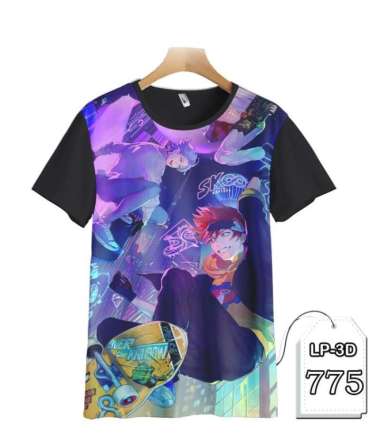 Kaos SK8 The Infinity Kaos Game Skateboard Serial Anak #LP3D-775 XL (7-8 tahun)