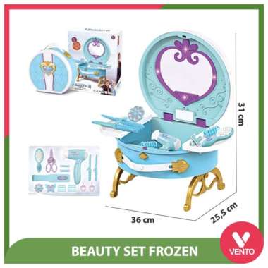 mainan anak beauty set koper frozen / mainan koper makeup & salon anak Multicolor