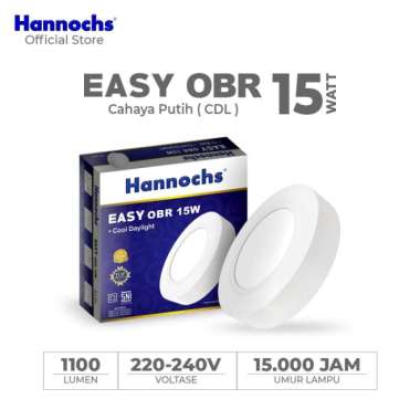 Hannochs Downlight LED EASY 15W OBR Cahaya Putih Outbow