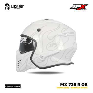 Helm Modular - Helm JPX MX 726R - MX08 - Nomaden - HalfFace - FullFace L BrokenWhite