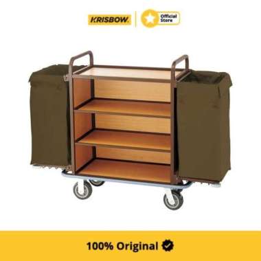 Krisbow House Keeping Cart Troli Laundry Deluxe 148X46X114Cm