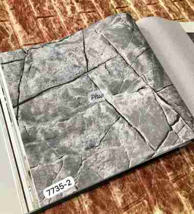 WALLPAPER DINDING KOREA MOTIF BATU ALAM NATURAL ABU MG