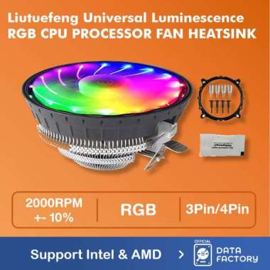CPU FAN RGB COOLER HEATSINK LIUTUEFENG SUPPORT INTEL AMD PROCESSOR