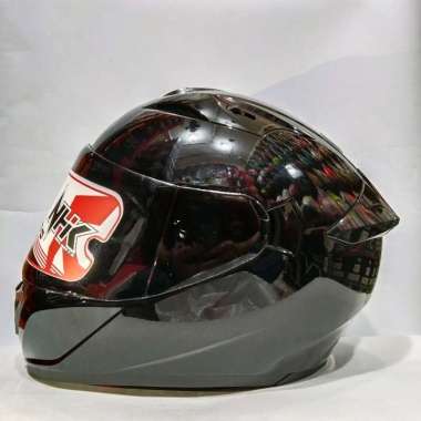 HELM NHK GP PRIME SOLID BLACK GLOSSY HELM FULL FACE M