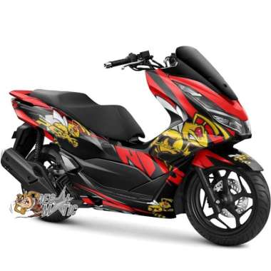 Decal Stiker Full Body Motor Honda PCX 160 / PCX150 Lebah Hornet PCX 160 Merah
