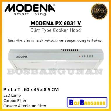 Cooker Hood MODENA PX 6031 V / Slim Cooker Hood MODENA PX6031V INSTANT