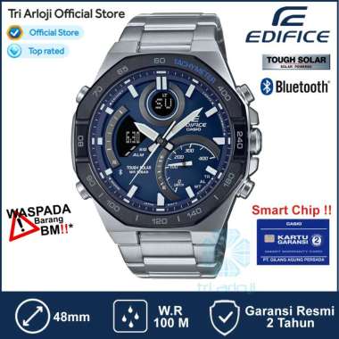Casio EDIFICE ECB-950DB-2ADF Jam Tangan Pria Bluetooth ECB-950DB-2A ECB950 Biru