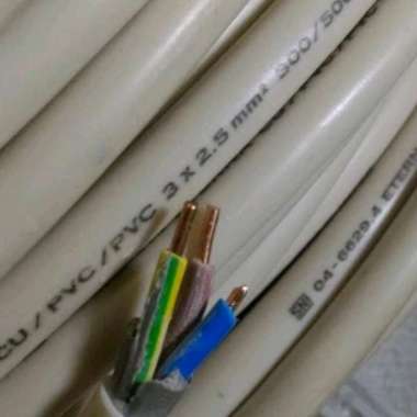 Kabel Listrik Kawat Tembaga ETERNA NYM 3X2,5 Isi 3 Kawat 2,5mm Harga Per Meter 1 Meter