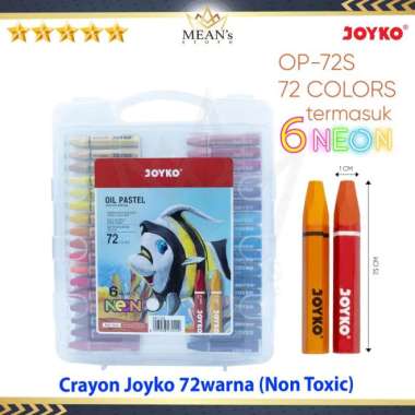 Crayon 72 Warna Joyko / Oil Pastel 72S / Crayon Oval 72 Warna Multicolor
