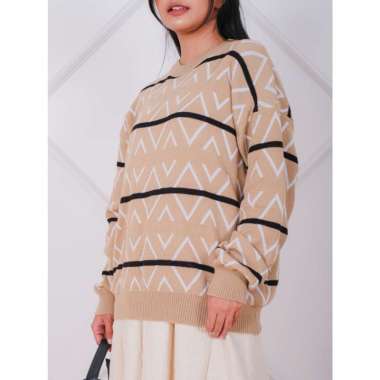 sweater wanita Giamo Sweater Knitwear - Sweater Wanita Bahan Rajut Premium Tebal MOCCA