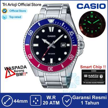 Casio MDV-107D-1A3VDF Marlin Duro Diver 200m MDV-107D-1A3 MDV107 Jam Tangan Pria Analog