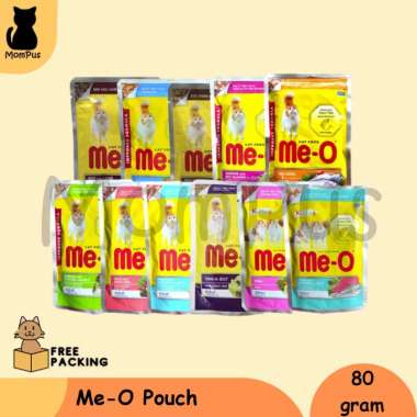 Meo Pouch 80gr Makanan Basah Sobek KUCING Kitten Adult Otak otak-Kitten